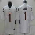 Nike Cincinnati Bengals #1 Ja'Marr Chase white Color Rush Limited Jersey-BD