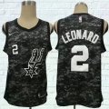 Nike San Antonio Spurs #2 Kawhi Leonard black basketball jersey-LT