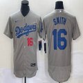 Nike Los Angeles Dodgers #16 Will Smith gary Flexbase Authentic Collection Jersey 01