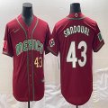 2023 World Cup Mexico #43 Patrick Sandoval red majestic baseball jerseys 04