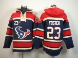 Nike Houston Texans #23 Arian Foster Game Blue red nfl Hooded Sweatshirt