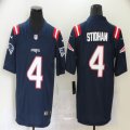 New England Patriots #4 Jarrett Stidham Nike Navy blue Limited White NFL Jerseys