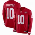 49ers #10 Jimmy Garoppolo nike red Color Rush Limited Jersey long sleeves