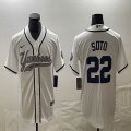 New York Yankees Juan Soto Nike white majestic baseball Jersey Joint name -BD