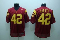 NCAA #42 LOTT Red Jerseys