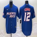 Puerto Rico Baseball Francisco Lindor White 2023 World Baseball Classic Replica Player Jersey 06