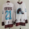 Adidas Quebec Nordiques #21 Peter Forsberg white hockey jerseys-PD