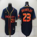 Nike Houston Astros #23 Michael Brantley dark blue baseball jerseys city version