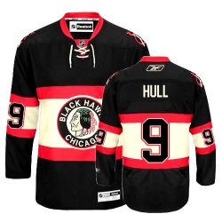 NHL Chicago Blackhawks 9# Bobby Hull Black Jersey