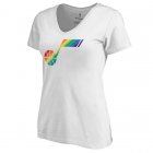 Women's White Utah Jazz Fanatics Branded Team Pride V-Neck T-Shirt