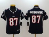 Youth New England Patriots #87 Rob Gronkowski Nike blue Color Rush Limited Jersey