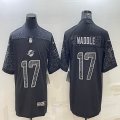 Nike Miami Dolphins #17 Jaylen Waddle black Color Rush Limited Jersey Reflective version