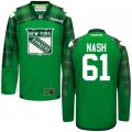 Customized 2016 New York Rangers Rick Nash 61# green icek hockey jersey