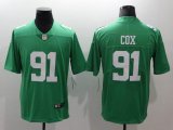 Nike Philadelphia Eagles #91 Fletcher Cox Light green Color Rush Limited Jersey