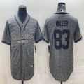 Nike Oakland Raiders #83 Darren Waller Hemp grey baseball jerseys Joint name-BD