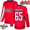 Custom Adidas Washington Capitals #65 Burakovsky red hockey Champion version