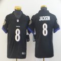 Youth Baltimore Ravens #8 Lamar Jackson black Color Rush Limited Jersey