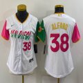 Women Nike San Diego Padres #38 Jorge Alfaro white majestic baseball jerseys