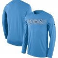 Men's Tennessee Titans Nike Light Blue Sideline Seismic Legend Long Sleeve T-Shirt