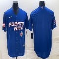 Puerto Rico Baseball blank 2023 World Baseball Classic Replica Player Jersey 02