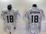 Minnesota Vikings #18 Justin Jefferson Nike Arctic Camo 2024 Salute to Service Limited Jersey