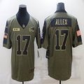 Nike Buffalo Bills #17 Josh Allen green 2021 Salute to Service Limited Jersey