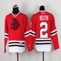 Youth Chicago Blackhawks Duncan Keith #2 red Ice hockey jersey