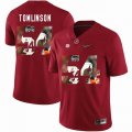 Custom Alabama Crimson Tide #54 Dalvin Tomlinson Red College Color Rush Limited Jerseys