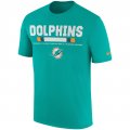 Miami Dolphins Nike Sideline Legend Staff Performance T-Shirt - Aqua