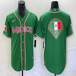 2023 World Cup Mexico blank green majestic baseball jerseys 44