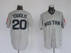 Boston Red Sox Youkilis 20# Grey mlb jersey