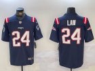 New England Patriots #24 Ty Law Nike blue Color Rush Limited Jersey 01