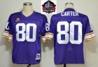 2012 Hall Of Fame Minnesota Vikings #80 Cris Carter Purple NFL Jerseys