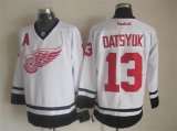 Detroit Red Wings #13 Pavel Datsyuk white hockey Jersey