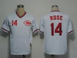 Cincinnati Reds white 14# ROSE mlb jersey