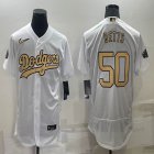 2022 MLB All-Star Nike Los Angeles Dodgers #50 Mookie Betts white Flexbase Authentic Collection Jersey