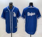 Nike Los Angeles Dodgers blank blue MLB baseball Jersey Joint name -BD 08