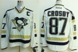 2014 NHL Pittsburgh Penguins #87 Crosby White hockey Jersey C patch