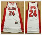 Bulldogs Fresno State #24 Paul George white ncaa basketball Jersey