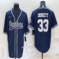 Nike Dallas Cowboys Tony Dorsett 33# blue baseball jerseys Joint name-BD 01