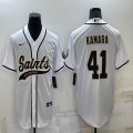 Nike New Orleans Saints #41 Alvin Kamara white baseball jerseys Joint name-BD