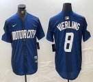 Nike Detroit Tigers #8 Matt Vierling blue Majestic baseball jerseys city version