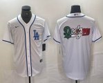 Nike Los Angeles Dodgers blank white MLB baseball Jersey Joint name -BD 02