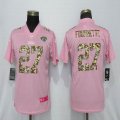 Women Nike Jacksonville Jaguars 27 Fournette Pink Color Rush Limited Jersey