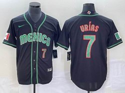 2023 World Cup Mexico #7 Julio Urias black majestic baseball jerseys 120