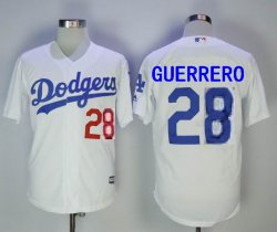 Custom Los Angeles Dodgers #28 Pedro Guerrero white baseball jersey