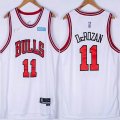 Nike Chicago Bulls #11 DeMar Derozan white NBA Jersey 75th -XD