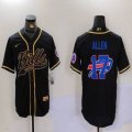 Buffalo Bills 17# Josh Allen black nike baseball jerseys Joint name-BD