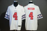 Houston Texans #4 Deshaun Watson Nike white Color Rush Limited Jersey with Sleeve label