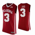 Custom Oklahoma Sooners #3 Christian James College Basketball Jersey - red